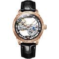Watch Black Mechanical Luminous Men's Transparent Rose Automatic Skeleton