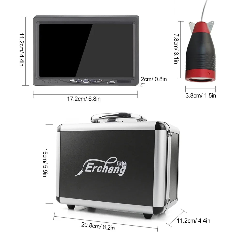 '- Fish Perfect Sea Clear Design, Erchang with Boat Finder 7 for Camera Inch Underwater Crystal Portable User-friendly Enthusiasts Fishing Lake Fishing Fishing Imaging, for Kayak