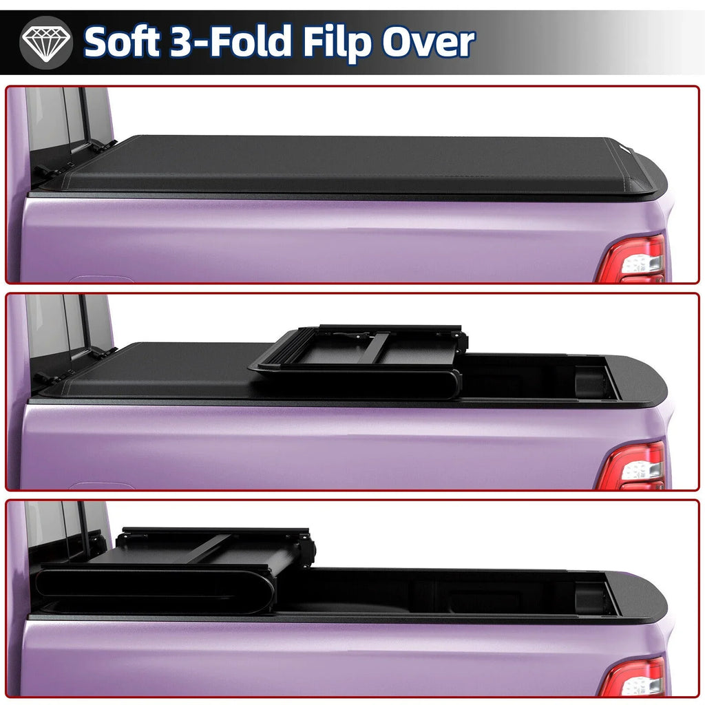 Top Bed for JT on Soft Cover Gladiator Feet 2020-2023 5 Tonneau Truck Tri-fold Jeep Ledkingdomus