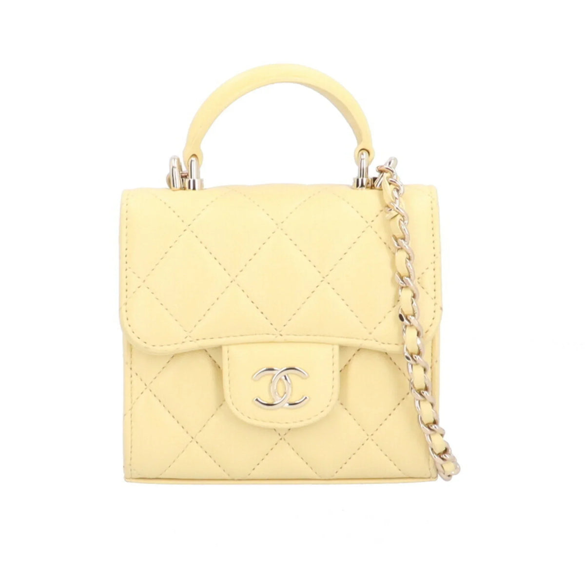 Bag Pre-Owned Yellow Shoulder (Good) Women's AP2682 Lambskin Matelasse