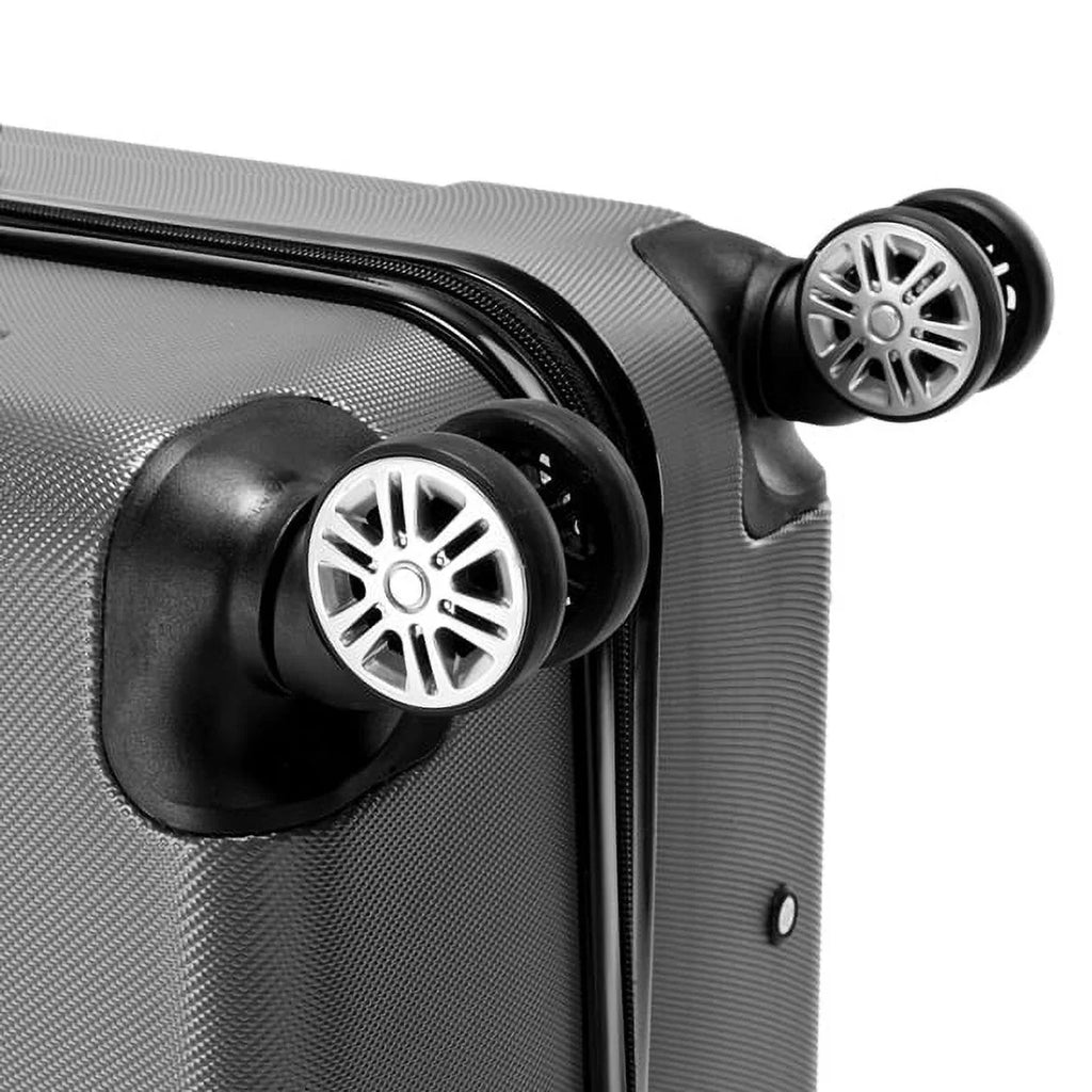 28" - Lightweight Gray / Set 24" Portable ABS 20" Case Trolley Dark Suitcase 3-in-1 / Travel