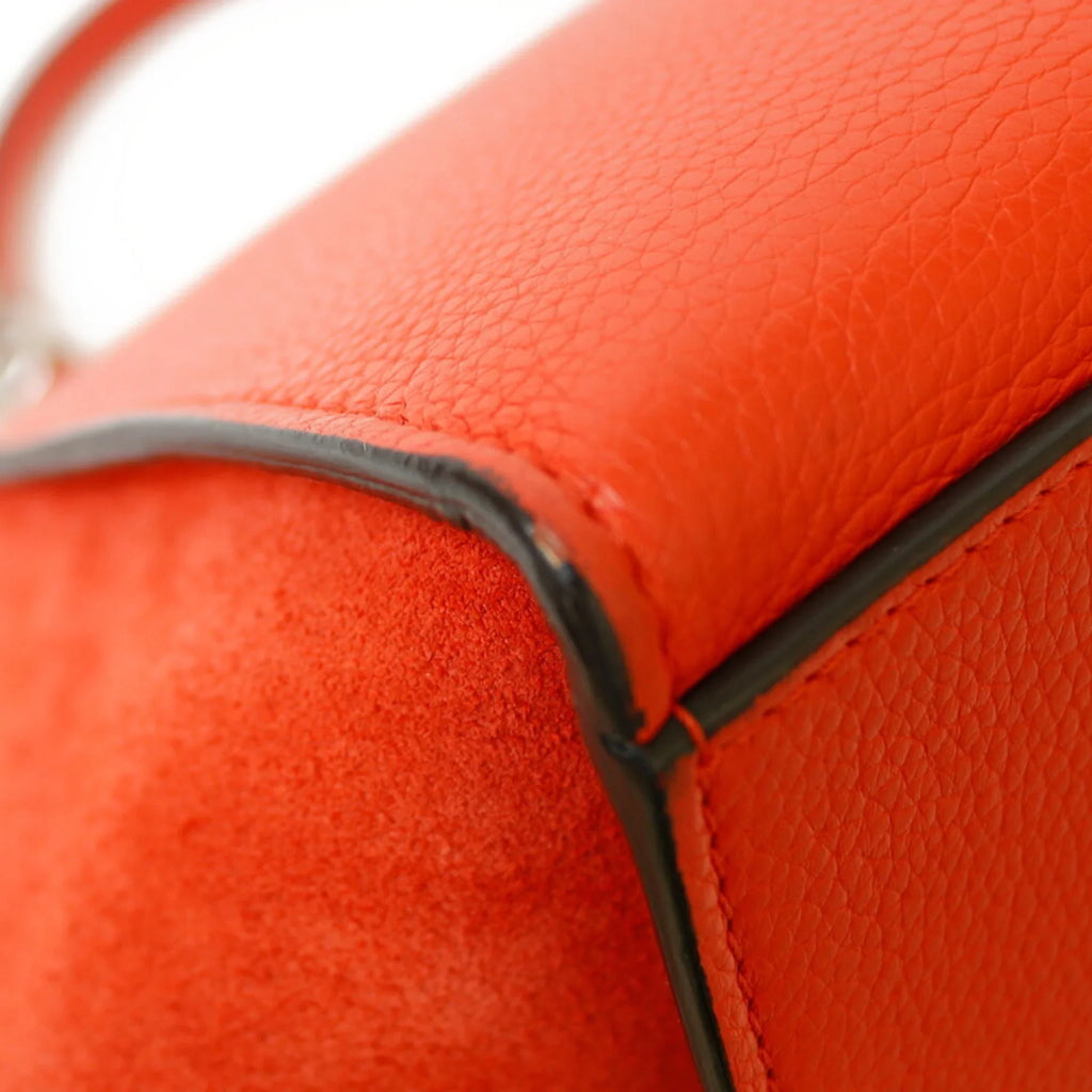 Orange (Fair) CELINE Pre-Owned Leather Celine Women's Trapeze Handbag
