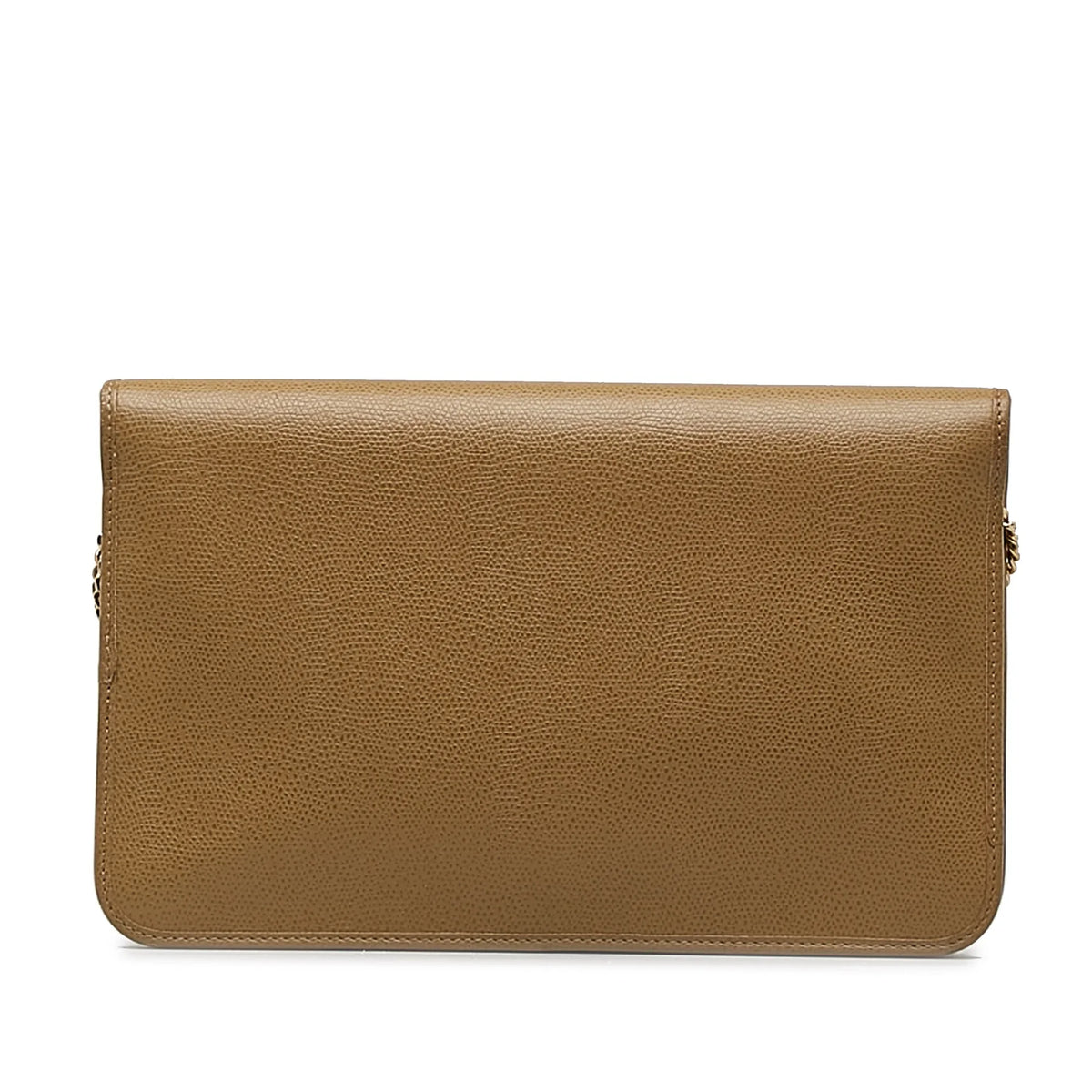 Brown (Good) Leather Crossbody Unisex Pre-Owned Calf Bag Authenticated Chain Dior Crossbody