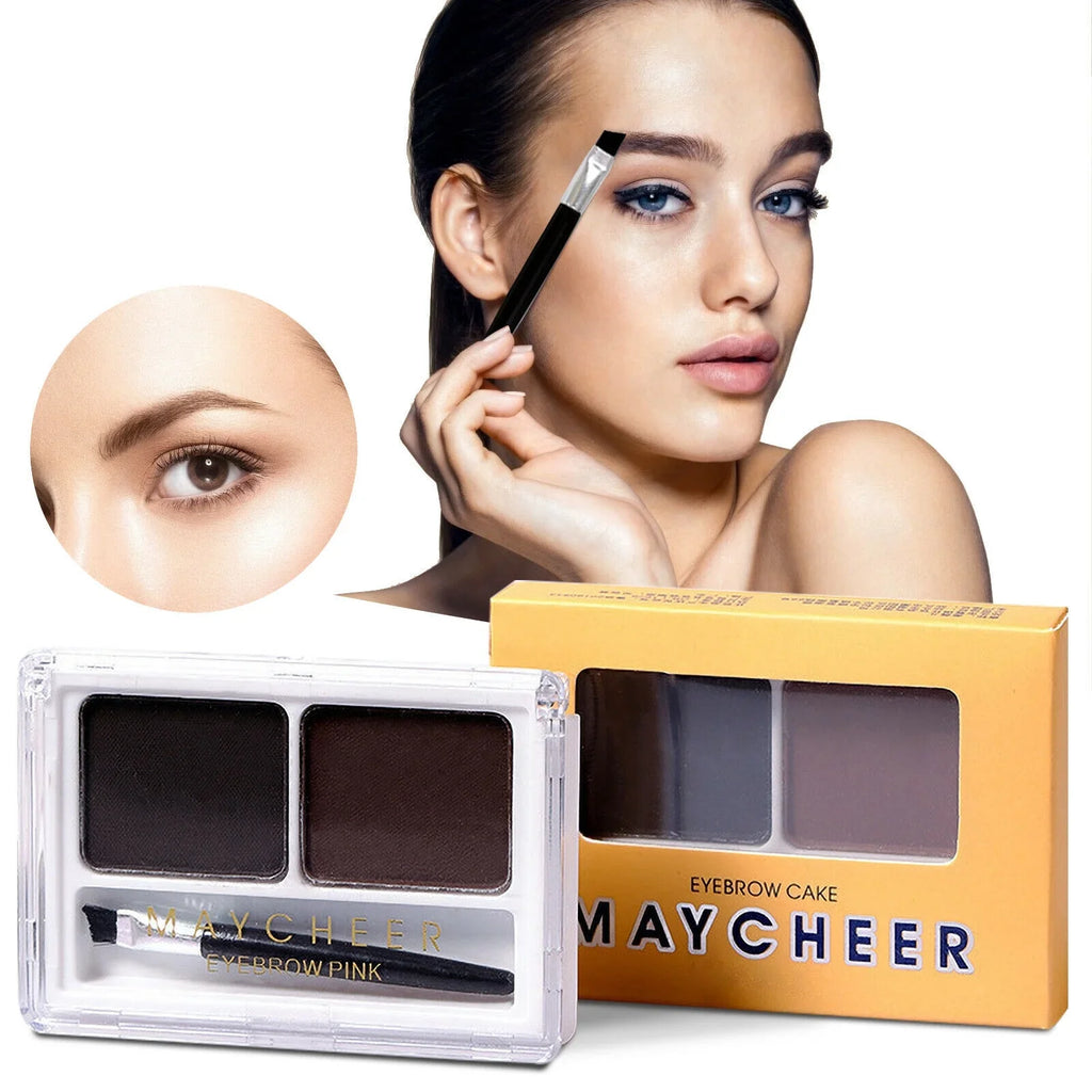 2 Colors Palette set Brush Professional With Eyebrow Makeup Brow Powder Eye Tint
