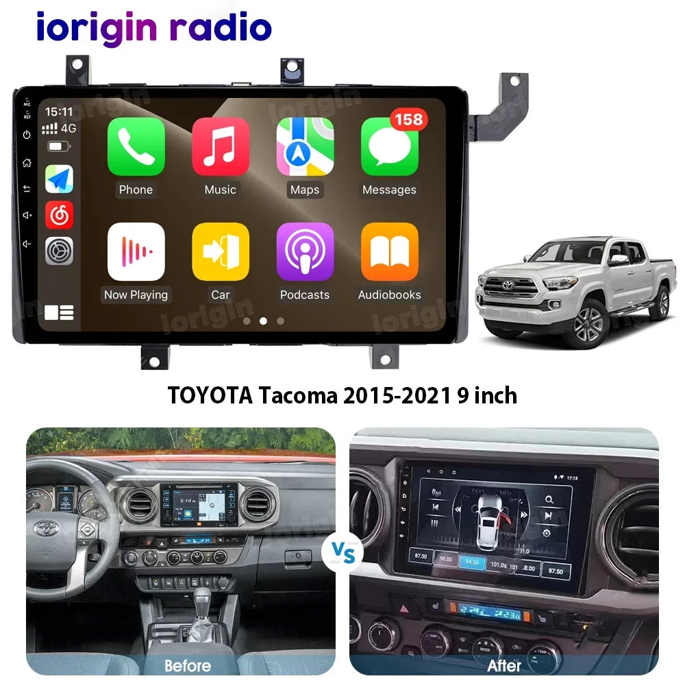with Carplay Head Bluetooth 4+32GB N300 13 Tacoma Unit Backup Android Toyota GPS Camera For Radio 2016-21