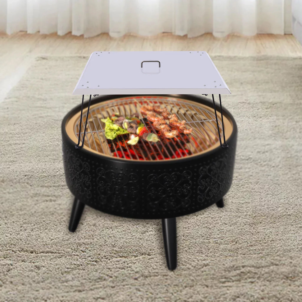 Heater Patio Fire Deflector-Turn Burner Pit Heat Cover Pit a 30"x30" into Fire