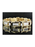 3.1 8.5 White Inch Gold Mens Ct Round Cut Bracelet Diamond 10K Pave Genuine Set
