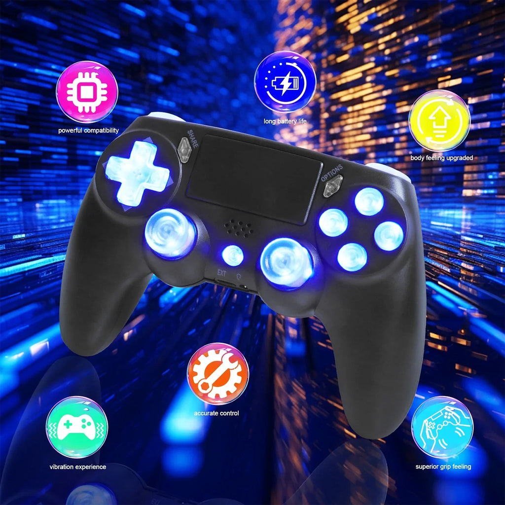 Wireless PS4/ for Console-Black SPBPQY Joystick Slim/Pro,Compatible PS4 Game Controller with Controller