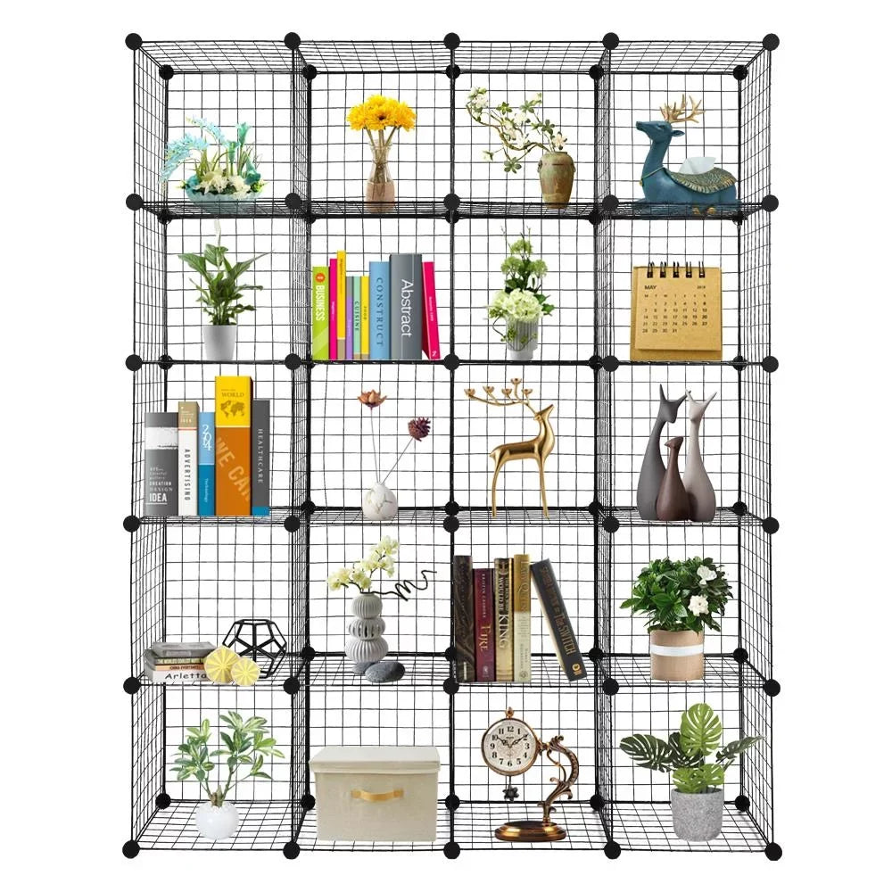 20-Cube Stackable Shelves Storage Winado Multifunctional Design Organizer Plastic