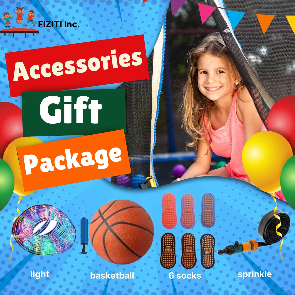 Kids,Pumpkin Trampoline Enclosure for Kids Trampoline exterior Recreational Hoop with with Capacity 12FT Basketball 4-6 990LBS Backyard Net,Sprinkler,Light,Socks,Ladder, Trampoline for FIZITI