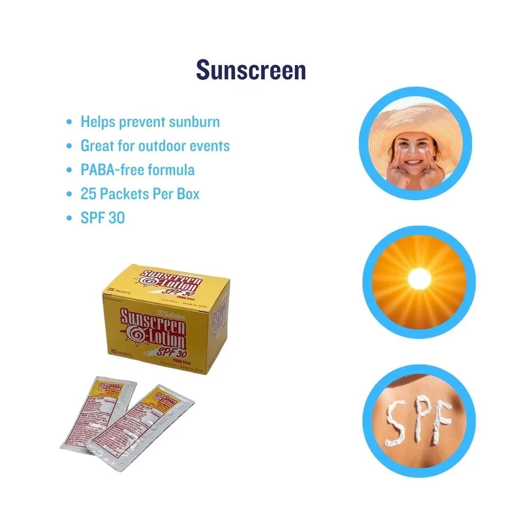 30 - SPF 100 - 3.5 (MS-84250) mg Sunscreen formula PABA-free Safetec Lotion Packets