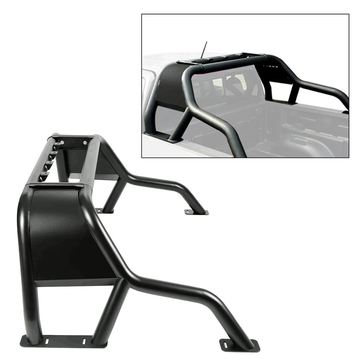 Ram F-150 Cargo Sierra 1500 Roll KOJEM Chevrolet Ram Rack 1500 Bed Head Bar for 07-22 Sport Black Dodge Tundra Silverado 1500 1500 GMC 04-22 Toyota