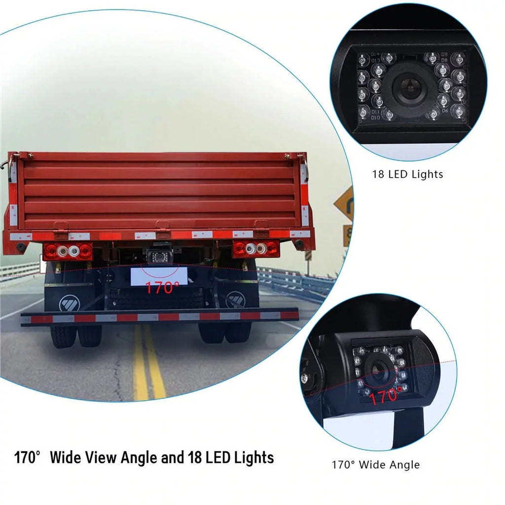 cable 18 Night parking for Monitor IR with Van LED RV system Bus reverse feet Car Vision+32 Truck TFT 12V/24V camera 7inch Car LCD