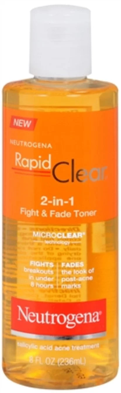 Rapid 2-in-1 of Clear & Fade 8 Toner Neutrogena 2) Fight oz (Pack
