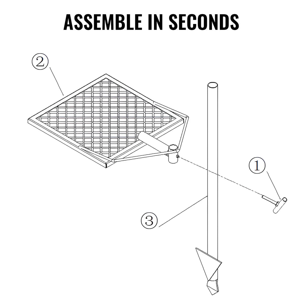 Heavy Steel Fire Cooking Duty x Open Adjustable Campfire 16" 16" Grate BENTISM Swivel Grill