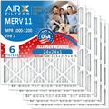 Furnace USA AIRX Premium Filter Pleated Comparable HVAC 1000, MERV 24x24x1 Pack 7 MPR to 6 CLEAN 11 FILTERS Filters Conditioner FPR AIR. Made Air Filter Electrostatic WICKED & 1200 Air by 24x24x1 MPR