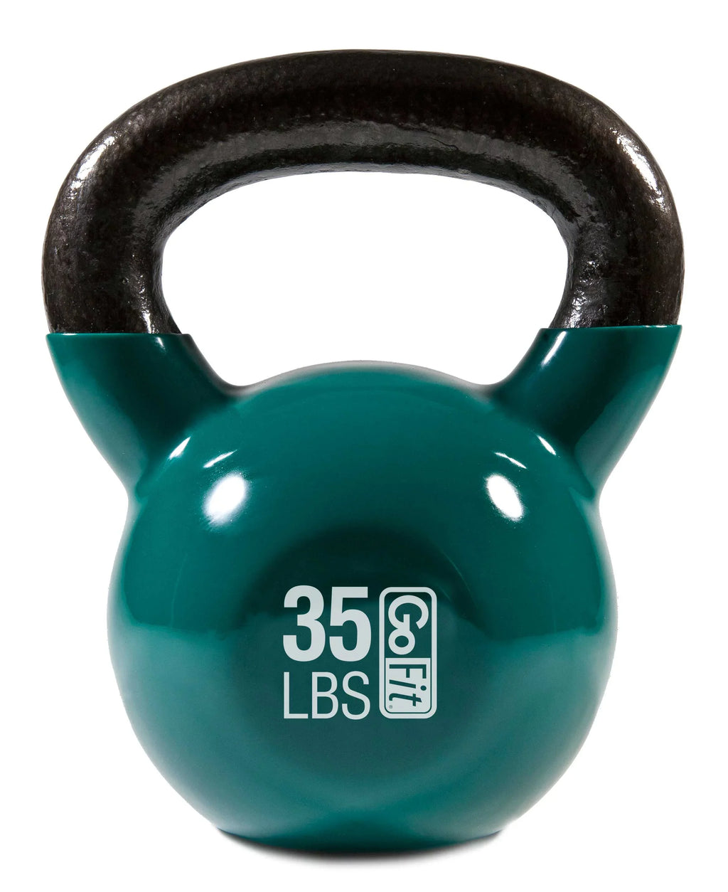 Coated Kettlebell - and Vinyl Manual DVD Classic with GoFit 35lb Training Green