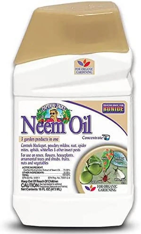 16 Oil, Organic Miticide and Concentrate, Captain Insecticide oz. Jack's for Fungicide, Bonide Multi-Purpose Neem Gardening