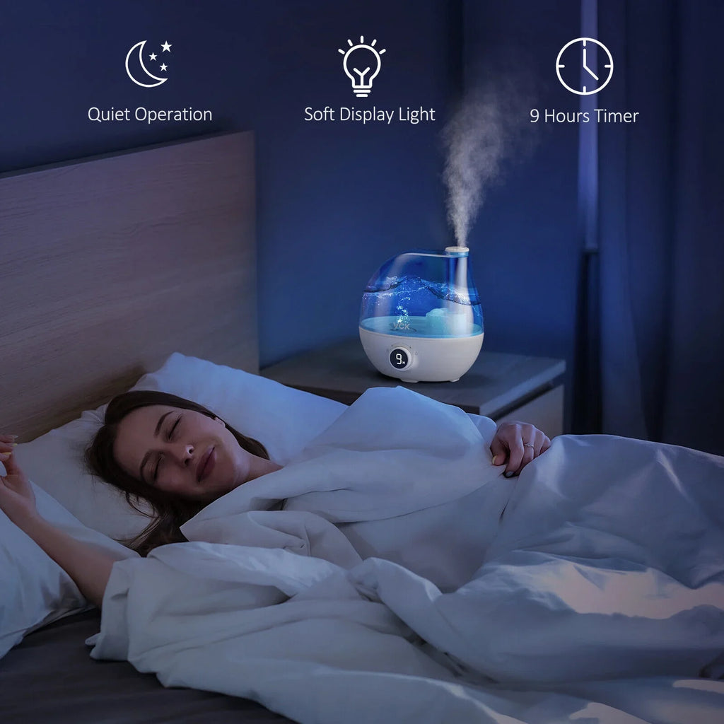 Rotation for for 24 Large 2.3L Indoor Room Baby Auto Hours Plants, Nozzle Mist Home Bedroom, Humidifier, 360° Run Cool 3 Use VCK Time, Quiet Air Mist Levels, Ultrasonic Nursery, Shut-Off, Humidifiers