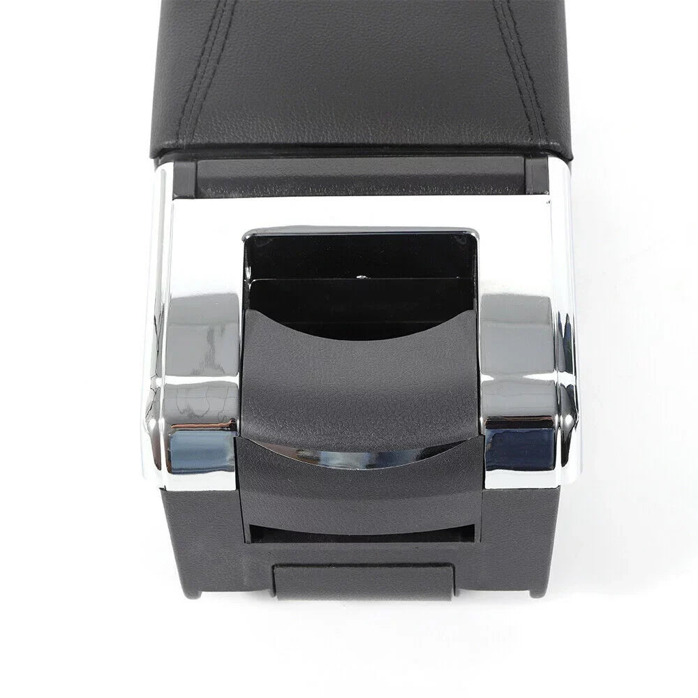 Storage Console Box Console Car for 2007-2011 Versa Leather OUKANING Box Latio Nissan Tiida Center Center Rotatable Black Armrest