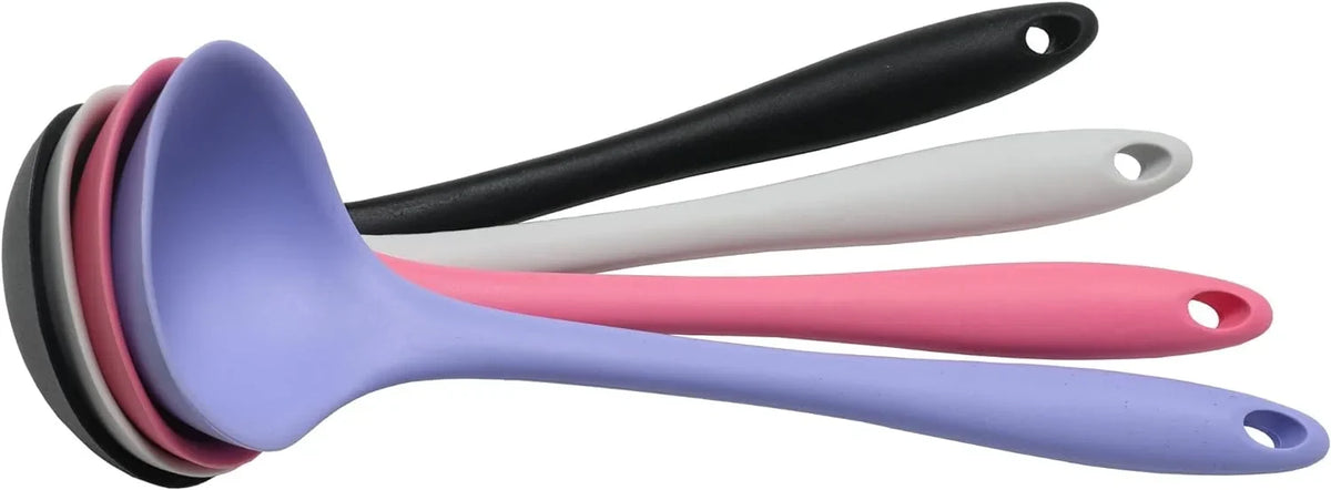 Premium Blue Chef Ladle, Cooking Silicone Craft Pastel 11.25 inch,