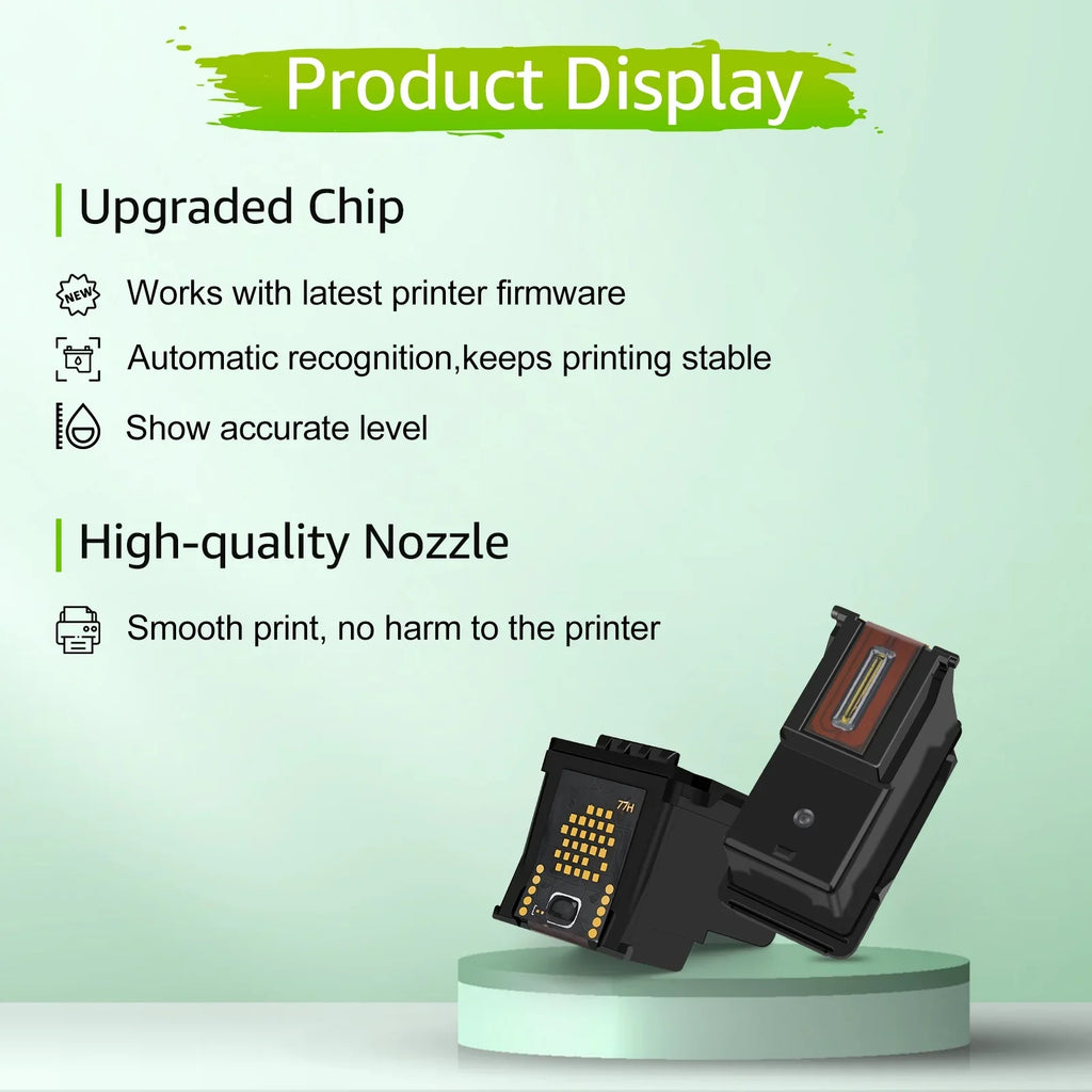 5540 Cartridges Ink (2 200 Tri-Color) 5740 5660 Replacement XL Compatible 62 62XL 8040 High with 7644 GREENCYCLE 7645 Yield OfficeJet 5640 Envy for 250 OfficeJet HP