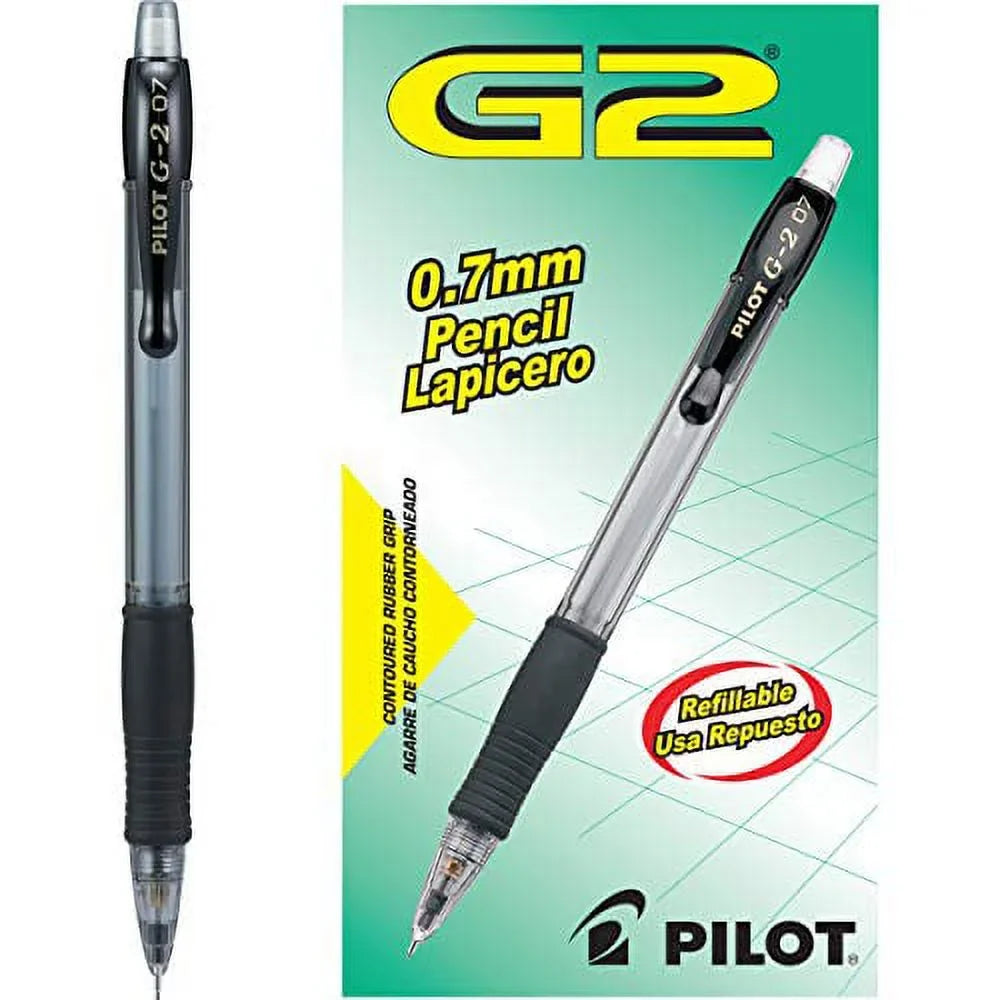 Mechanical Black with Pencils, G2 PILOT (51015) 12-Pack Accents, Lead, 0.7mm