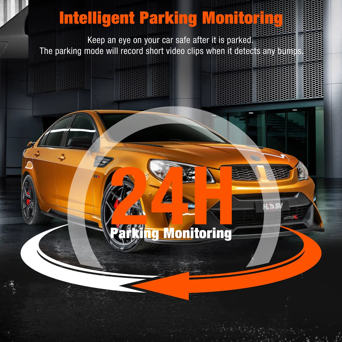 with Motion 3 TOGUARD Three IR Way Cam Channel Car Parking and Dash Detection Vision Triple 1080P Inside Night Rear Front Camera Lock Dash Monitor Camera Accident