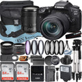 90D DSLR 64GB Bundle Pieces + 18-135mm with Card Tripod IS SanDisk Telephoto Case EOS 2 Canon ZeeTech Camera + Accessory USM + + Lens +