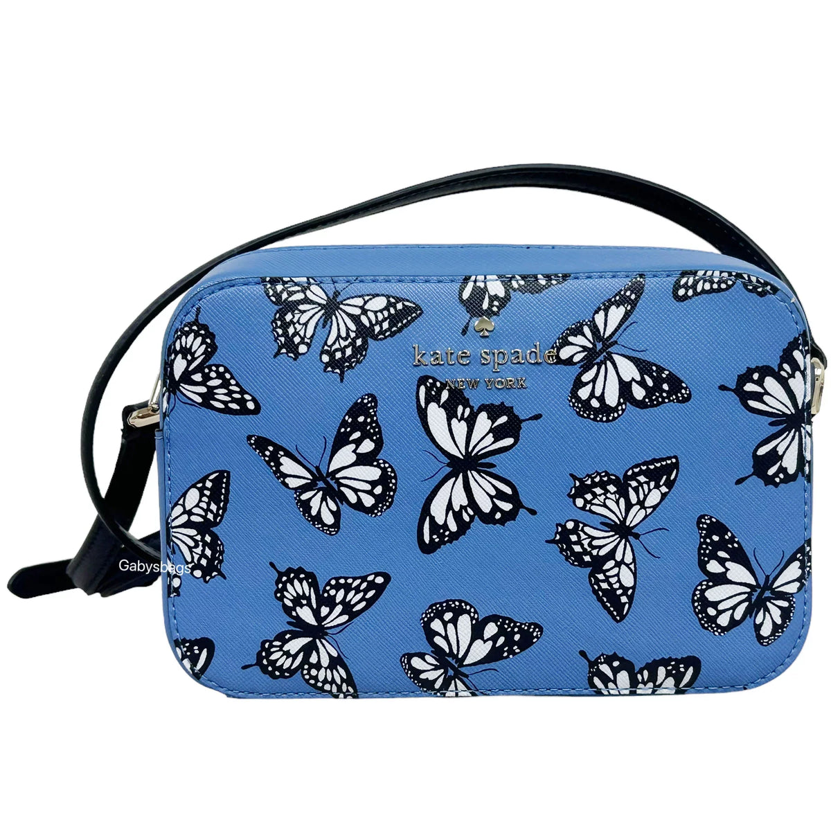Bag Multi Zip Blue Staci Spade Butterfly Mini Sky Camera Kate Crossbody