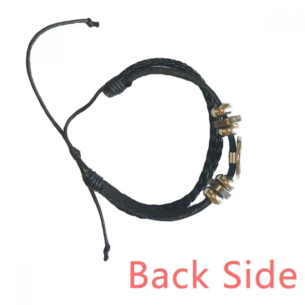 Wristband Rope Braided Tourist Mexico Spots Leather Graffiti Flag Famous Woven Culture Bracelet