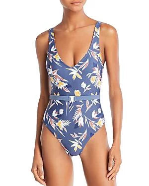 Matisse One Floral Belted Small Swimsuit MSRP (TORN) $130 Vita Piece Dolce