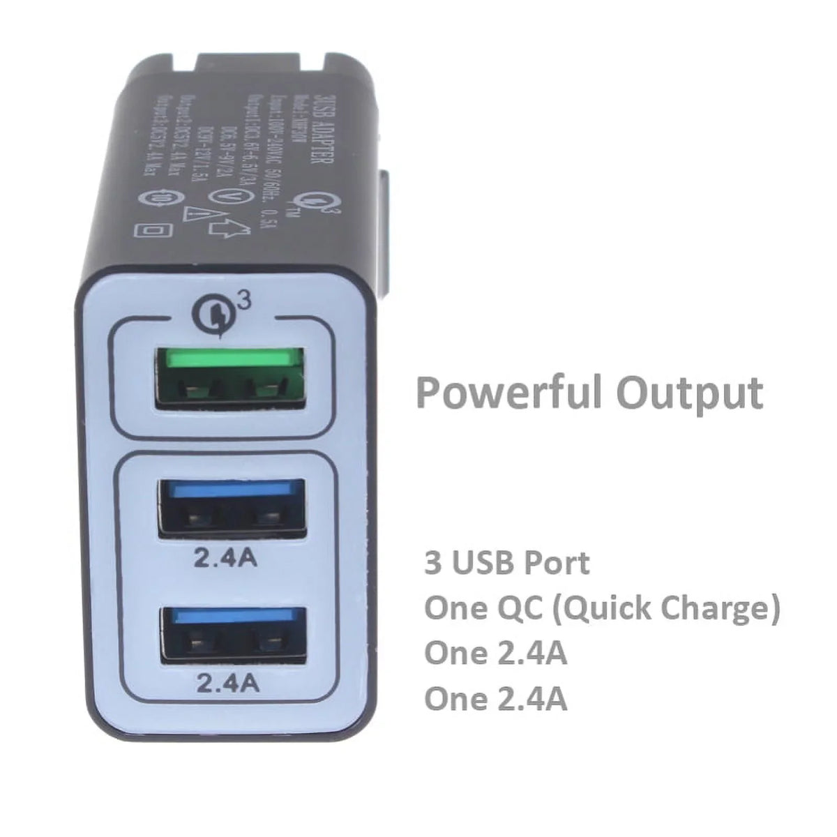 w Slim 10W 6.8Amp for - Galaxy Wall - 3-Port 1520 2 930 Razer w G1P 1020 Lumia Charging USB Phone Fast 920 Wireless S9+ Travel S9 Nokia Ultra Home Pad Port Fast Charger 34W Charger