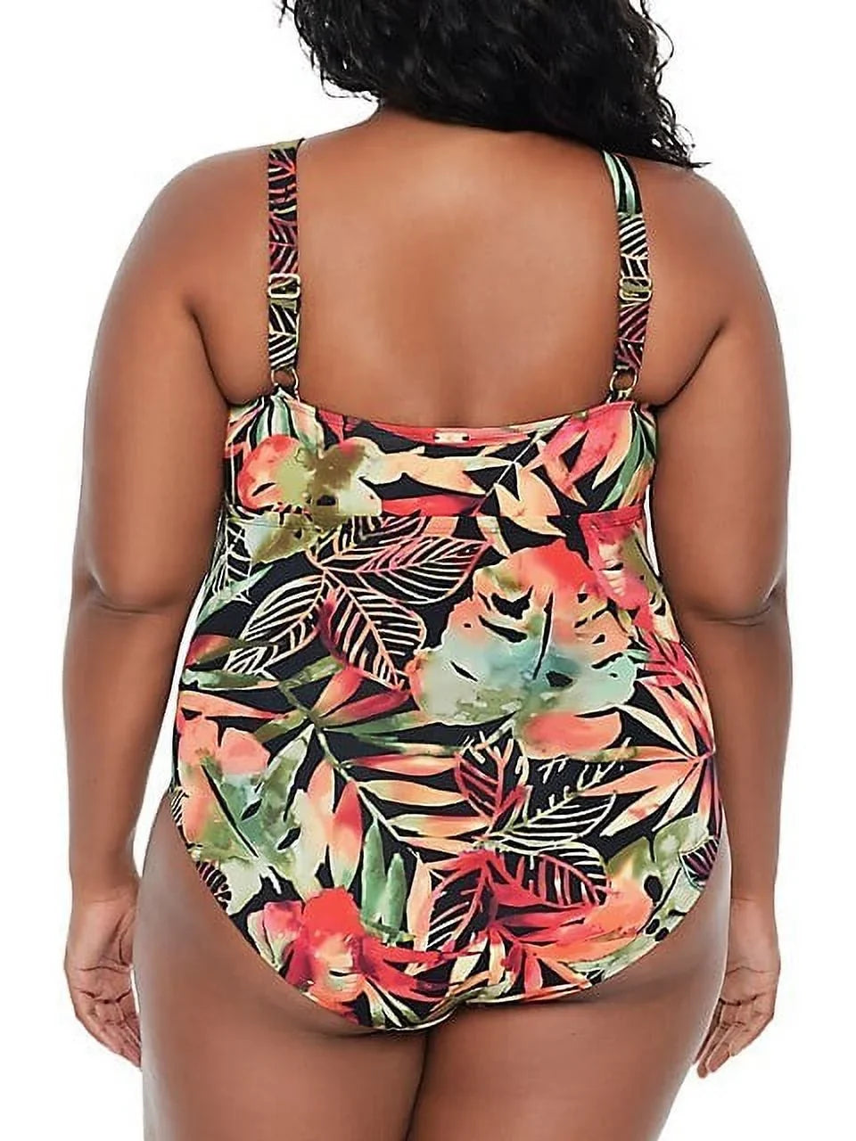One Plus Keyhole Swimsuit, dimension Neck Piece Ralph Lauren 16W US MULTI