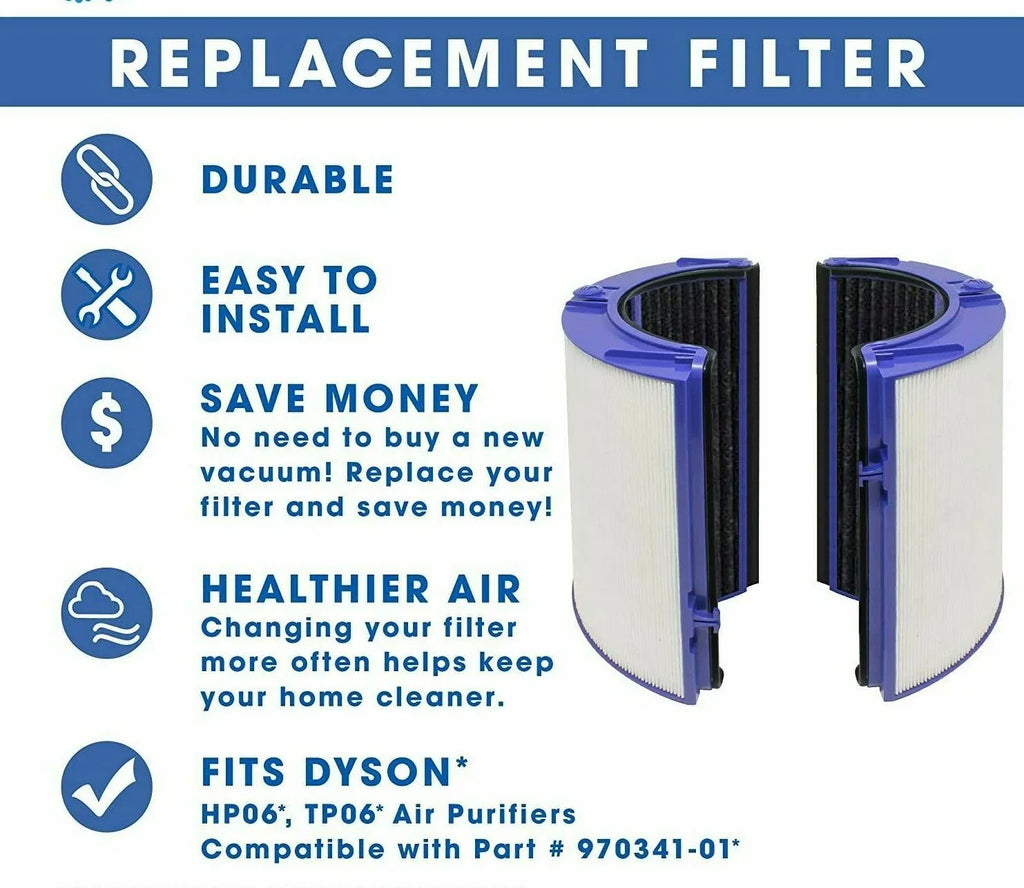 HP06, for Air or Purifier Filter HP04) TP06, PH01,PH02 Part with 969048-01 (NOT Dyson TP04 Compatible Replacement #