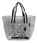 at Woodstock Gray Mad Medium dimension Snoopy Tote Bag Light