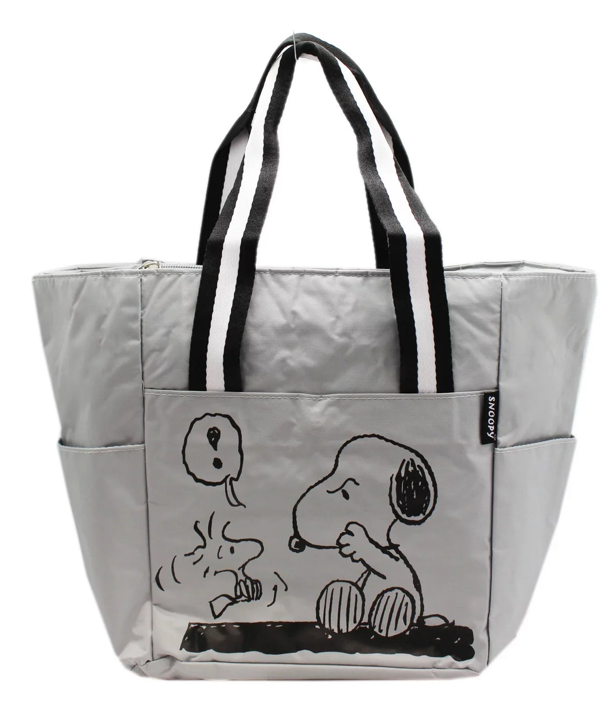 at Woodstock Gray Mad Medium dimension Snoopy Tote Bag Light
