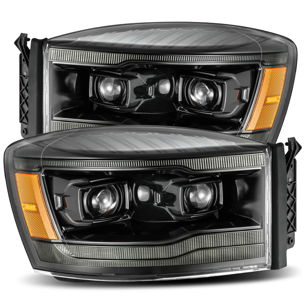 Halogen Alpha-Black Ram Dodge AlphaRex Projector PRO-Series 06-08 Headlights