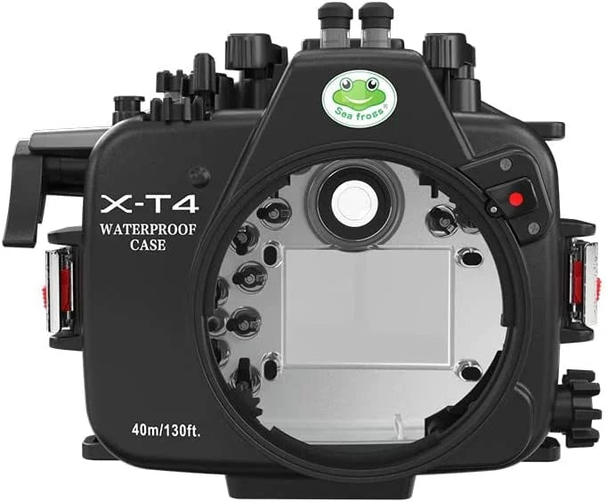 Flat Scuba Fuji Seafrogs X-T4 w/Short [40M/130FT] xt4 Fujifilm Camera Port Waterproof Housing for Underwater Case