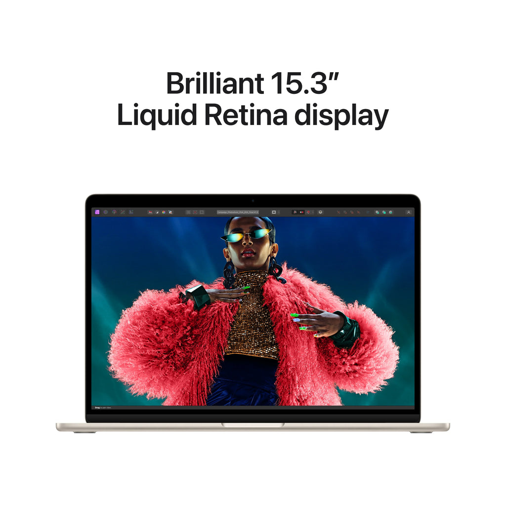 '+ - 8GB - AppleCare M3 2024) CPU 8C (Spring Starlight 256GB, 15-in MacBook MRYR3LL/A Air GPU, 10C Bundle