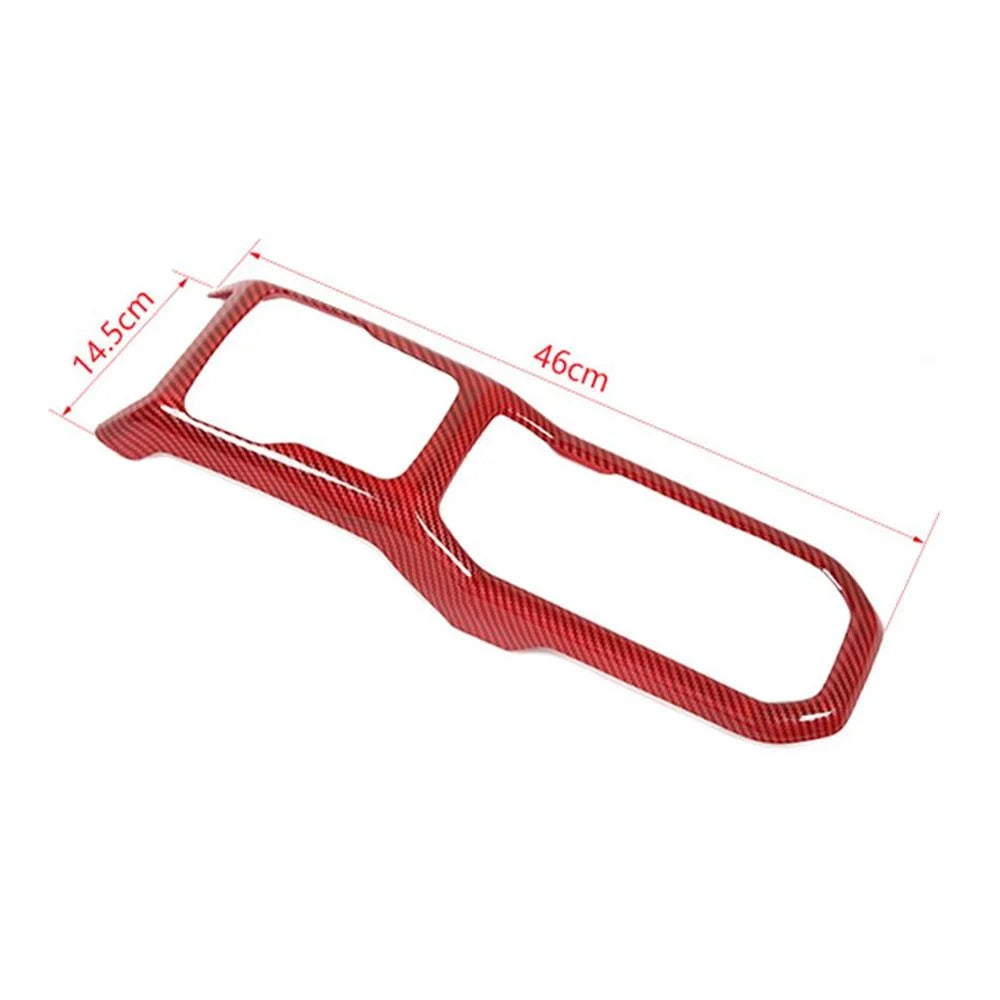 Trim Shift For Parts Gear Cup Wrangler Teledu Cover Red Carbon Holder Panel Jeep