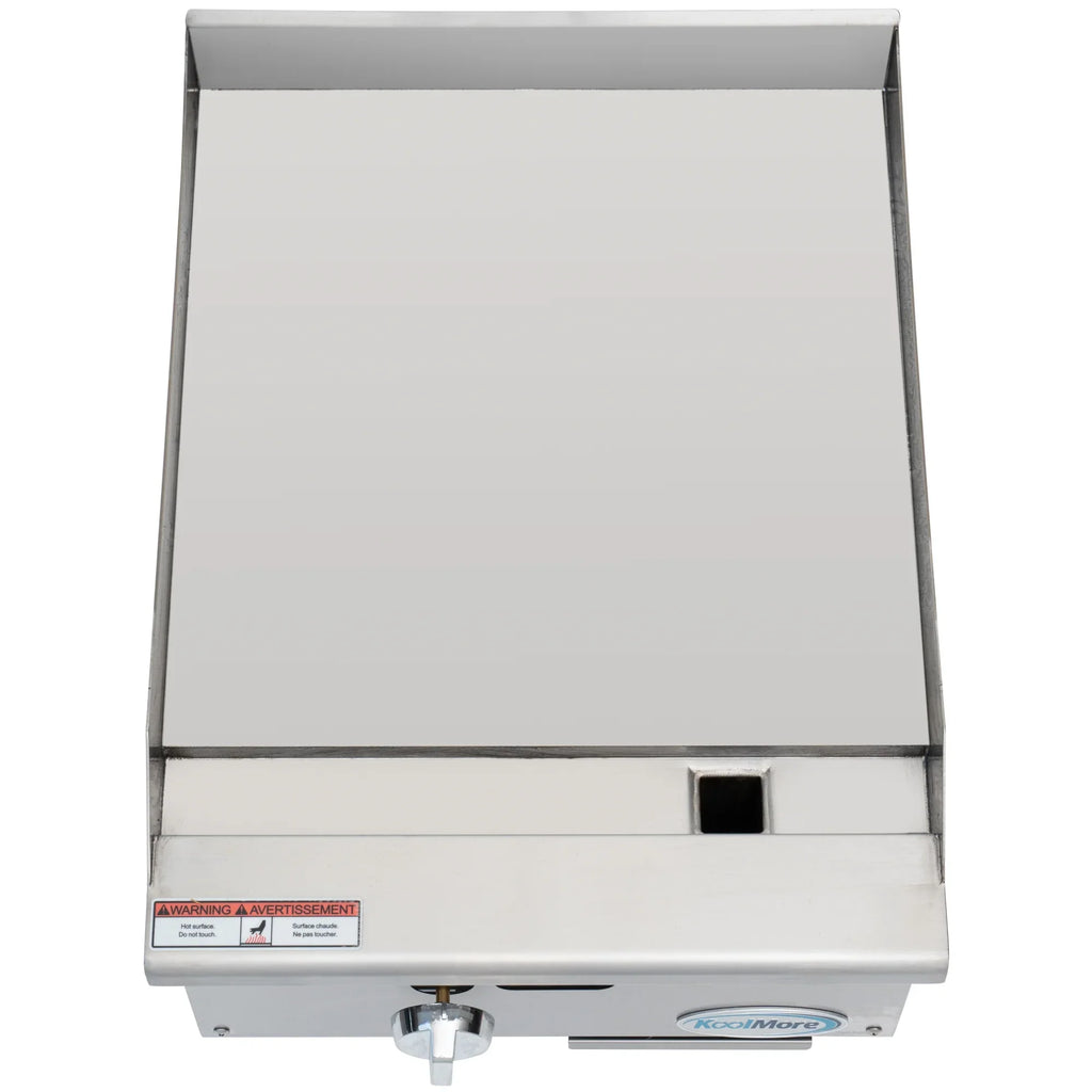 30,000 Griddle Gas BTU 18 in Natural in. Stainless-Steel 1-Burner with (KM-GG1-18M)