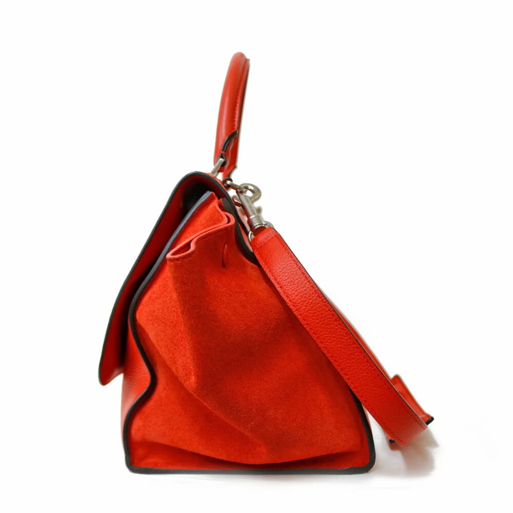 Orange (Fair) CELINE Pre-Owned Leather Celine Women's Trapeze Handbag