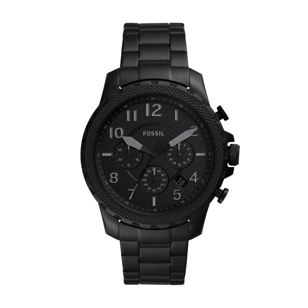 Watch Stainless Black Steel FS5603 Men's Bowman Fossil Chronograph