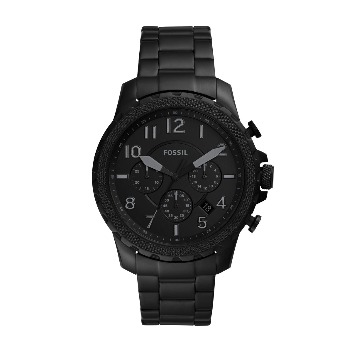 Watch Stainless Black Steel FS5603 Men's Bowman Fossil Chronograph