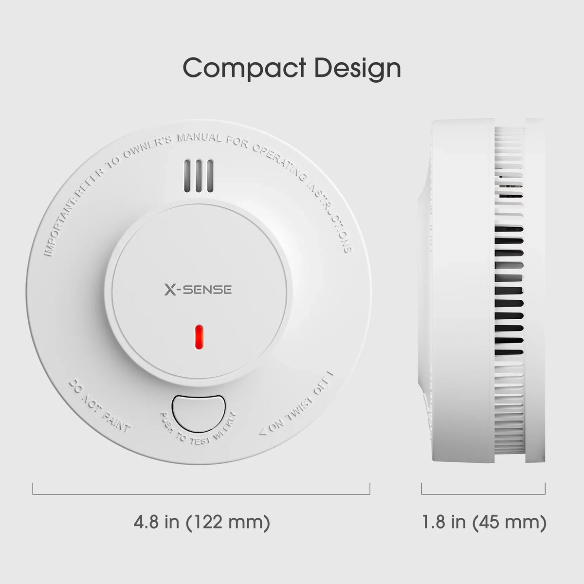 X-Sense Transmission ft Smoke Interconnected Photoelectric with Wireless 820 SD19-W Range, Detector, over