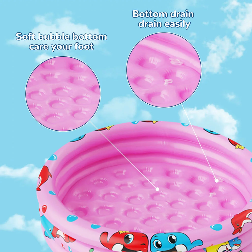 3 47"x12" liquid Kiddie Indoor&exterior Paddling Center Swimming Play inflatable Toddler Inflatable Ring Round Kids, Swimming Portable for Pools, Baby Pool Pool Kids/Girls/Boys,Pink Game for