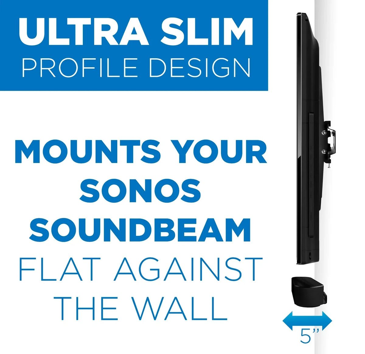 for Wall Wall for Beam Mount-It! Wall Soundbar Studs | Mount 16" Bracket Mount Sonos