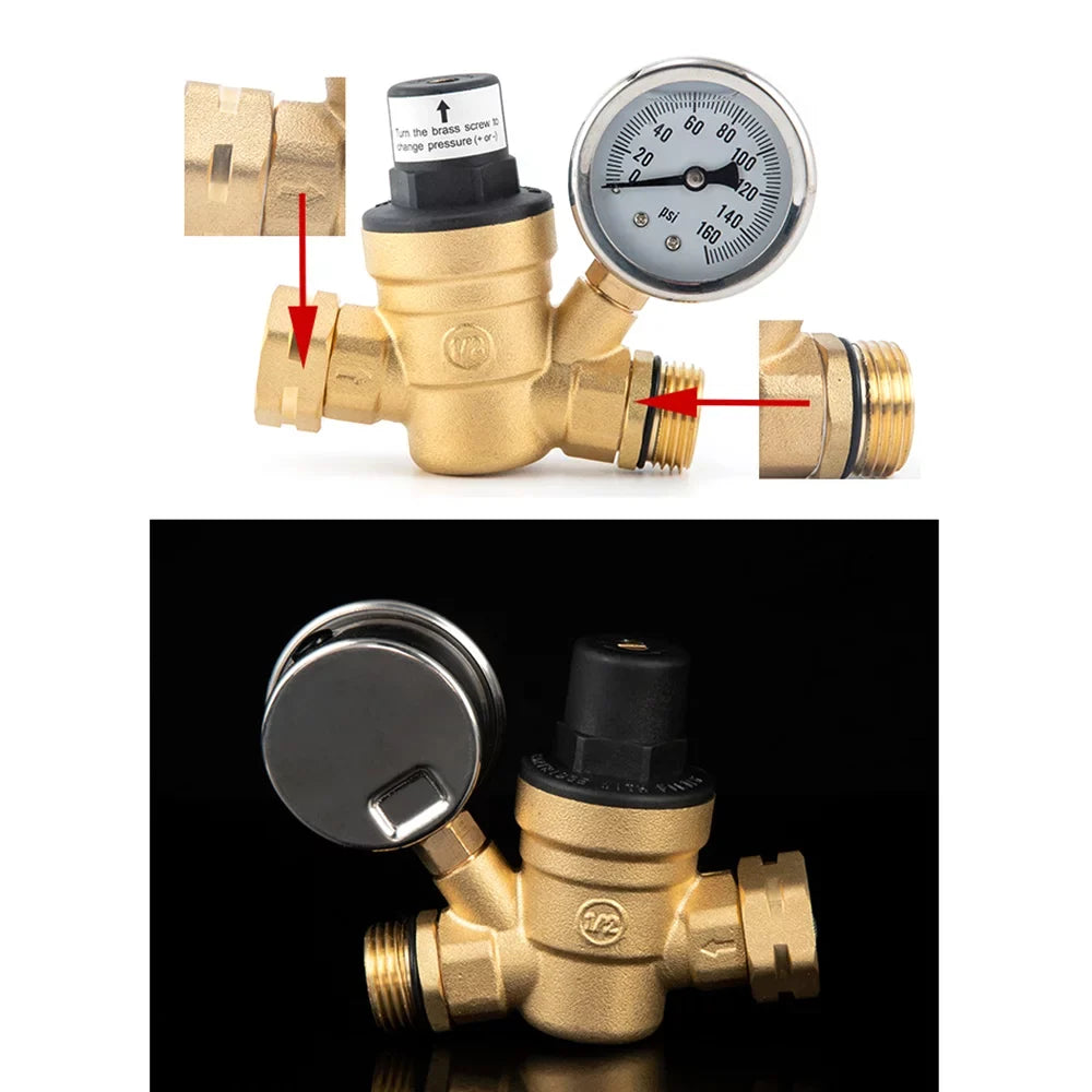 Inlet Screened Valve,Reducer 0-160psi And And liquid Inlet -free Brass Brass Valve -free liquid Pressure Andoer Screened With Huiop Filter 0-160psi Inlet And 0-160psi Adjustable Brass With Valve