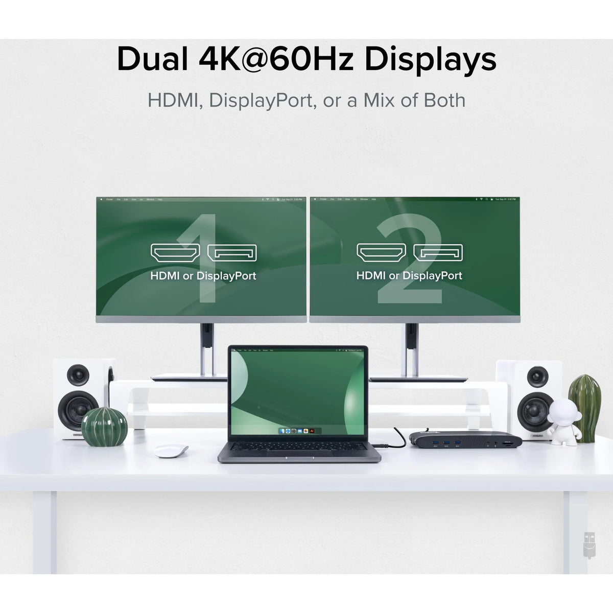Reader 2x DisplayPort, USB 2x 13-in-1 Mac, Dual Thunderbolt Charging, Monitor, USB, 100W USB-C Plugable C or SD Displays Compatible HDMI (5x 4, Card with Windows, Docking 4K Station 3 / Dual Ethernet,